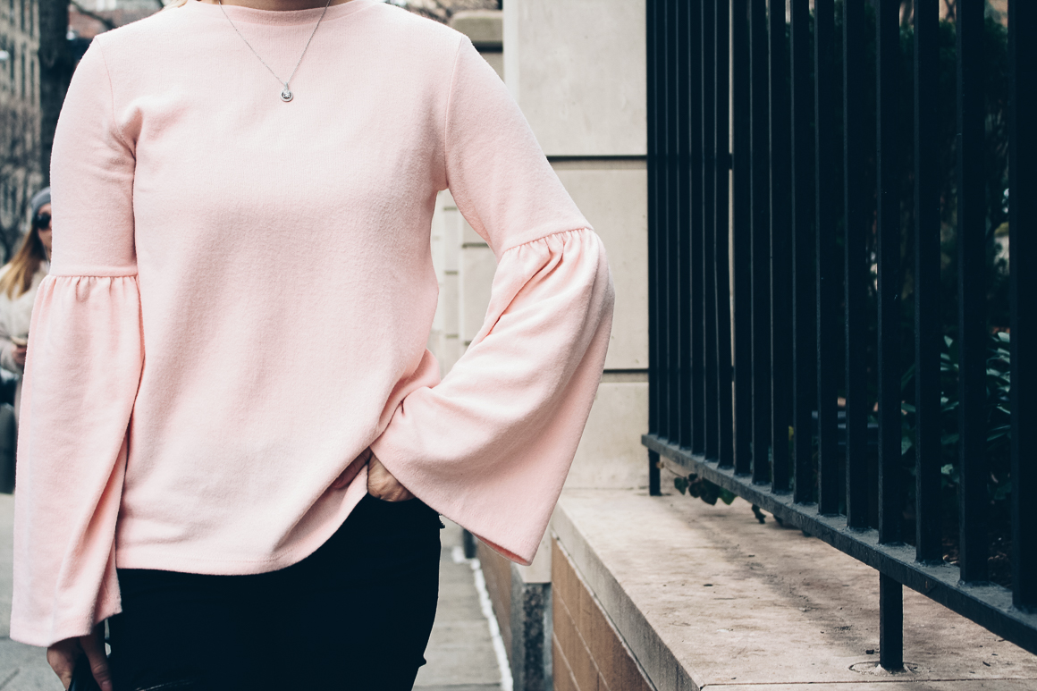 Zara-Bell-Sleeve-blush-Sweater-NNB